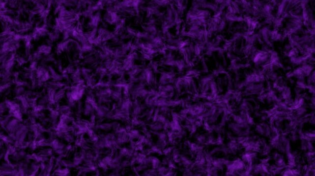 Abstract dynamic mystical purple smoke burst swirling and fading motion background seamless loop