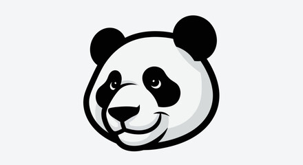 Smiling panda face vector illustration © Andre