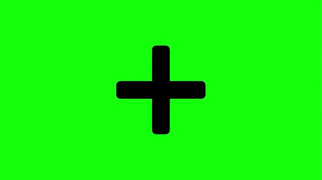 Black user plus icon on green background