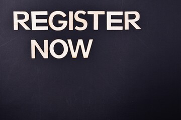 Obraz premium register now 