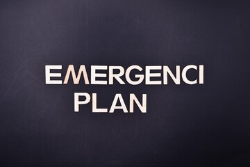 Fototapeta premium emergenci plan write 