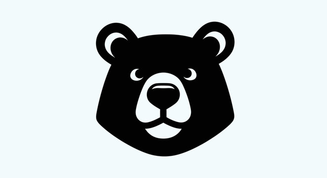 Stylized black bear head icon