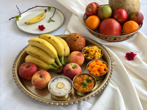 Ram Navami fruit prasad thali