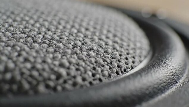 Close-Up of a Speaker - Detailing Sound Technology and Design.