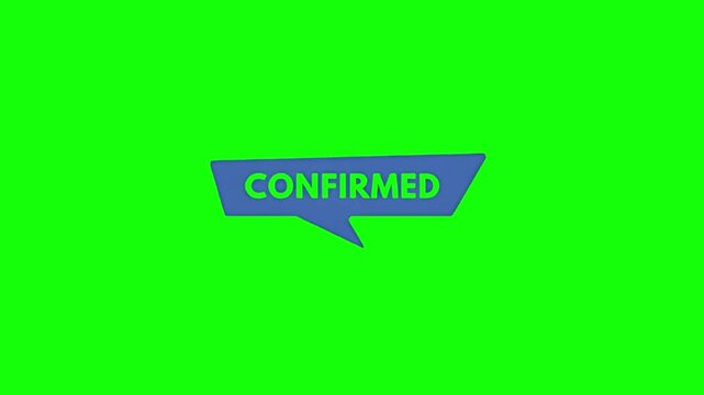 Confirmed stamp on green background
