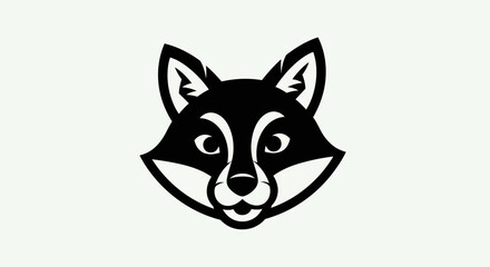 Fototapeta premium Stylized fox head illustration