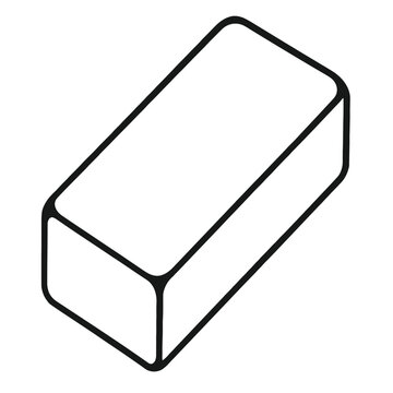 Nail Buffer Block Vector Illustration - Professional Grooming Character for Manicure Tool Kits, Beauty Salon Menus, and Spa Branding. Modern Black and White Line Art.