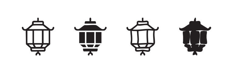 Traditional Asian Lantern Icon Set © liubomir118809