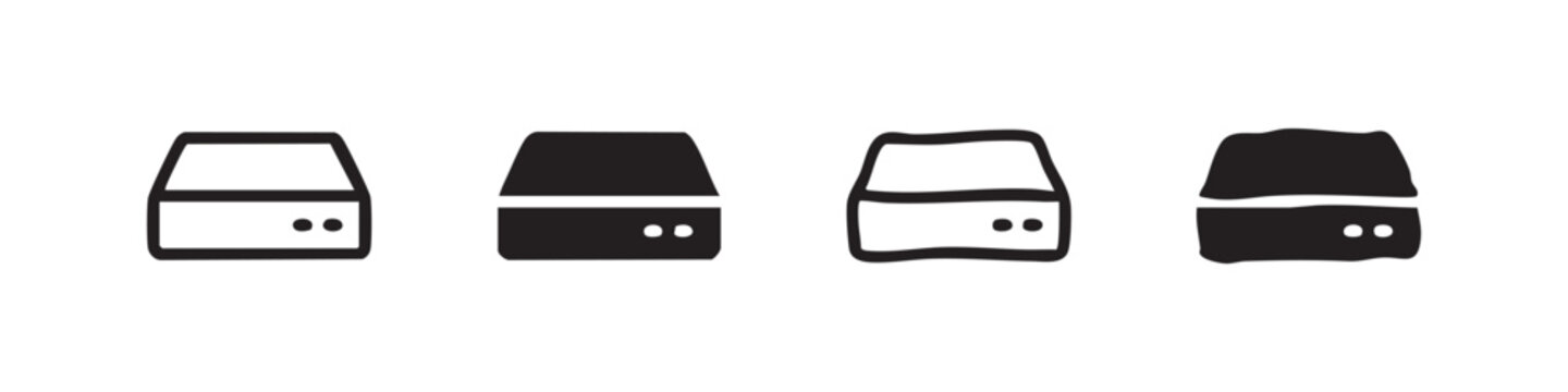 USB Cable Icons: Outline, Solid, Textured, and Jagged Variations
