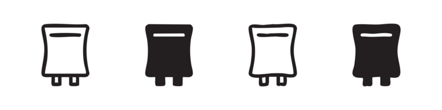 Abstract Tall Shapes Icons - Outline and Solid Styles