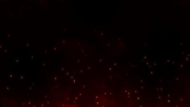 Fire sparkle dust particle on dark background overlay. Full HD. 4K