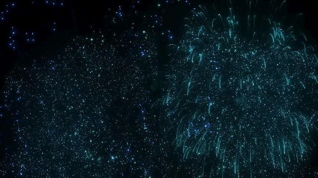 Blue Neon Subscribe Button with Fireworks Animation.