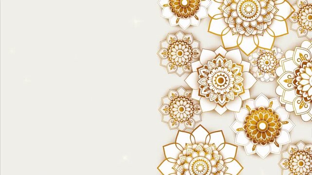 Elegant Golden Mandala Pattern Background.