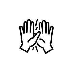 Obraz premium High Five Gesture Icon - Teamwork, Success, Celebration, Agreement, Greeting