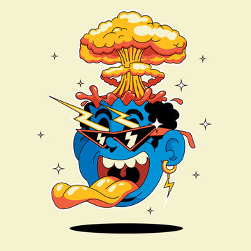 head exploding cartoon