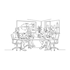 Obraz premium Business people meeting around a table in office