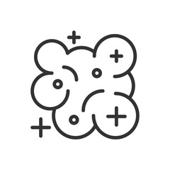 Obraz premium Nebula pixel perfect linear icon. Stellar system. Star formation. Milky way. Cosmic dust. Outer space. Thin line illustration. Contour symbol. Vector outline drawing. Editable stroke