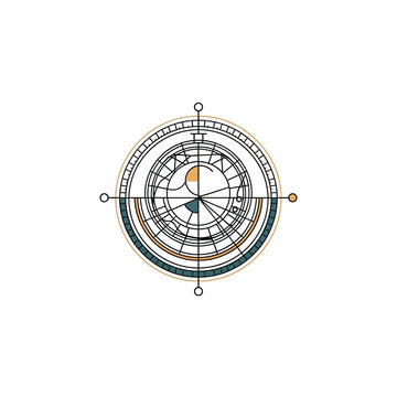 Astrological Compass Celestial Navigation Ancient Astronomy Symbol