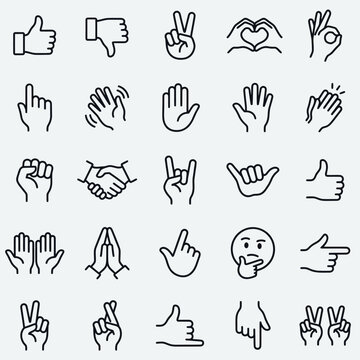 Various Hand Gestures and Signs.