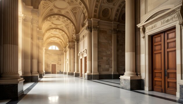 Exploring the grand hall of a historic parliament building as summer session begins, showcasing classical architecture and heritage for a government reopening concept