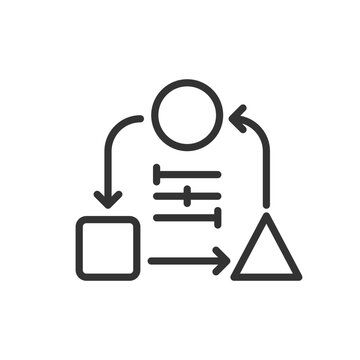 2D pixel perfect editable black adaptability icon, isolated vector, thin line illustration representing soft skills.
