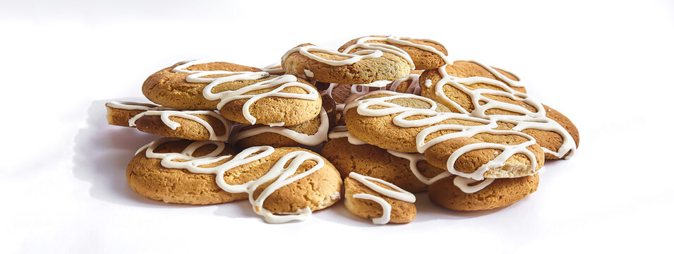 Cookies white background