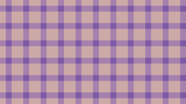 A soothing plaid grid pattern displays soft lilac and harmonizing mauve colored stripes