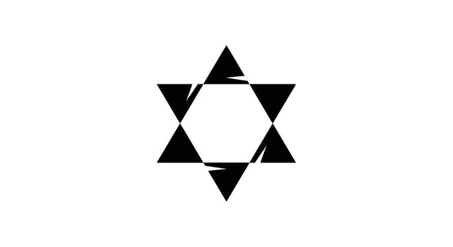Black Star of David Symbol Alone.