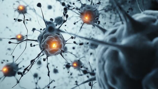 Neurons communicate within a complex system, representing sophisticated processes of thought, intelligence, and the elaborate structures governing the nervous system