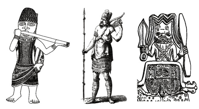 collection of medieval knight with sword and shield