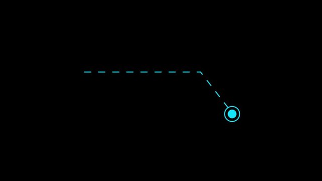 Modern Futuristic HUD Circular Callout Descending Line Overlay Title Sci-Fi Tech Interface Clean Digital Pointer, Callout futuristic hud animation digital red tone pink glow six pack