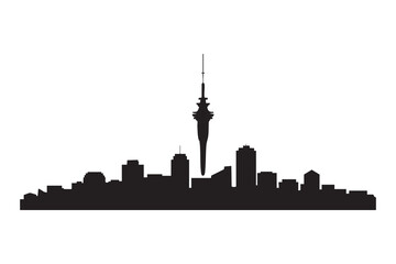 Obraz premium Auckland Sky Tower Vector New Zealand Landmark