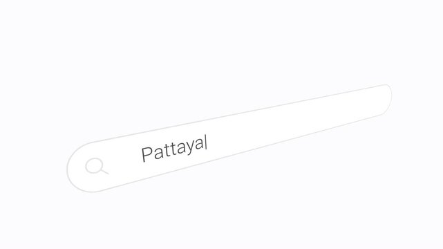 Typing Pattaya in the Search Bar - Close Up