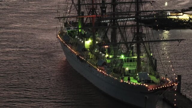 Based in Yokohama, Japan, the Kaiwo Maru is a sail training vessel operated by the Japan Agency of Maritime Education and Training for Seafarers, which trains future navigators and engineers.