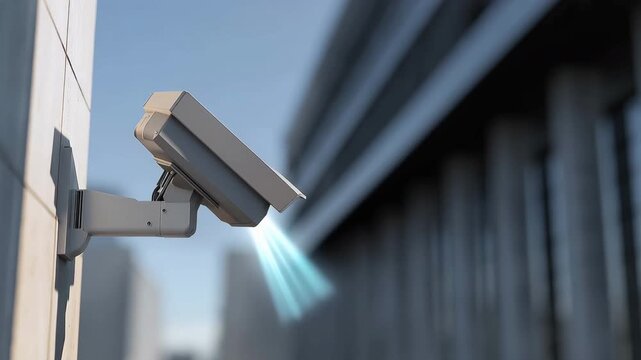 A security camera's view of a detected incursion in three dimensions