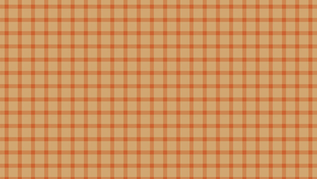 A warm and inviting continuous pattern featuring orange and tan lines forming a classic square grid