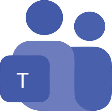 Microsoft Teams application logo icon isolated on a background