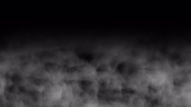 VFX Element atmospheric smoke. Abstract smoke cloud. Smoke in slow motion on alpha channel. Smoke slowly floating. Mist effect. Fog effect. Vfx element. 4K Video