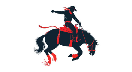 Man riding horse with red gear. © Angsa