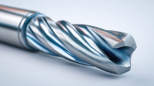 Precision Machining Tool with Helical Flute Design for Industrial Metalworking Applications and Manufacturing Processes
