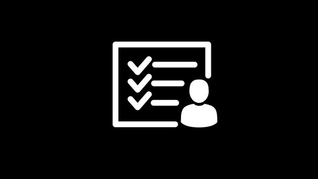 Animated loading with checkmark, white on black background, smooth motion loading animation loading spinner