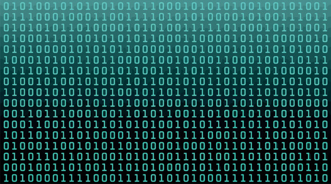 Abstract Digital Representation of Binary Code and Matrix Data Flow Background for Technology, Cybersecurity, and Computer Programming Concepts in High Resolution Vector Format
