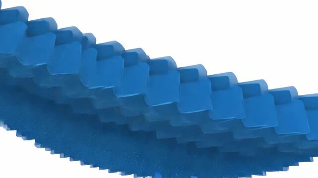 Blue Pixelated Wave Motion Graphics Animation.