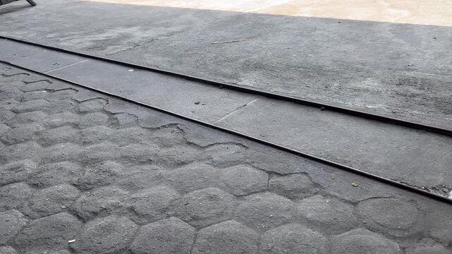 Entrance Gate Construction with Hexagonal Paving Blocks