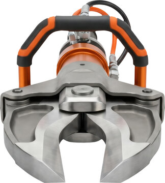Hydraulic Jaws of Life rescue tool isolated on transparent background