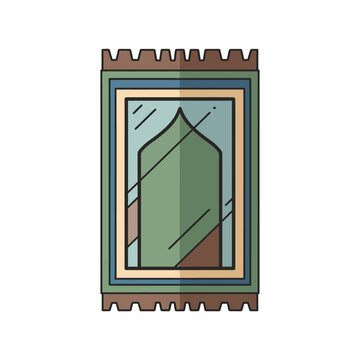 Green Mosque Window Islamic Architecture Detail.