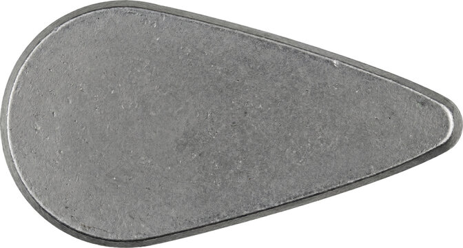 Lead fishing weight sinker isolated on transparent background