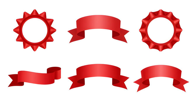 ribbon, banner, red, label, decorative, badge, scroll, tag, emblem, vintage, design, festive, sale, award, announcement, vector, simple