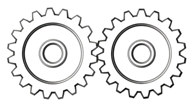 gear, gears, meshing, line, sketch, drawing, vector, outline, mechanical, engineering, machine, cog, rotation, industrial, system, mechanism, technology
