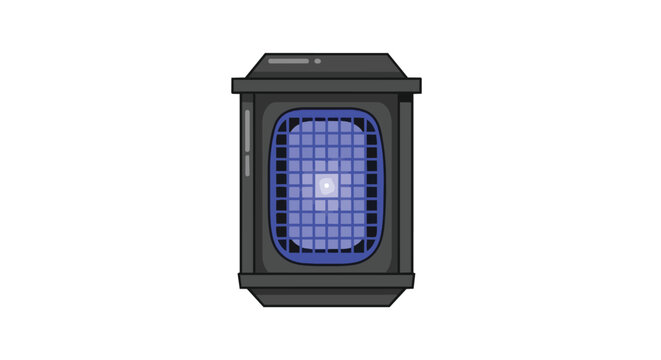 Electronic Bug Zapper with Glowing Blue Light for Outdoor Pest Control and Mosquito Protection Illustration